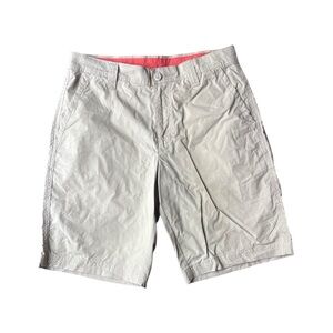 Columbia Outdoor Bermuda Beach Khaki Tan Cotton Shorts Hiking Mens Size 30 x 10